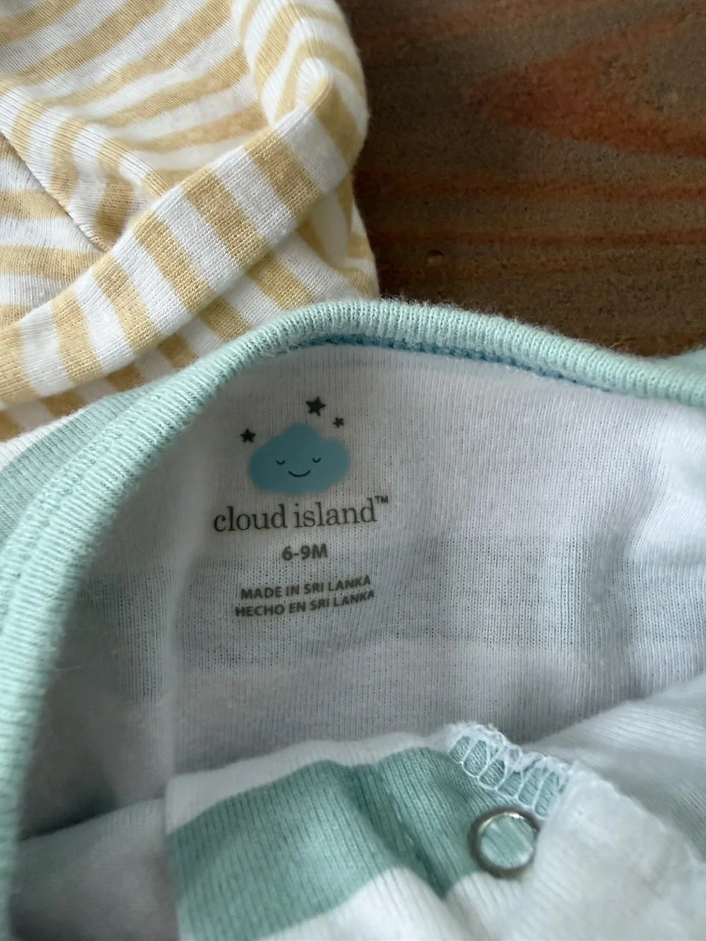 Cloud Island 3-Pack Baby One-Piece Sleepers - 6-9 Months